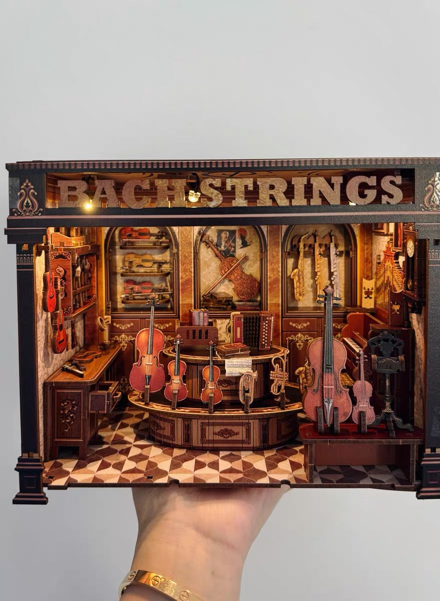 Elegant Classical Instrument Store Diorama