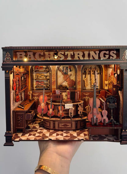Elegant Classical Instrument Store Diorama