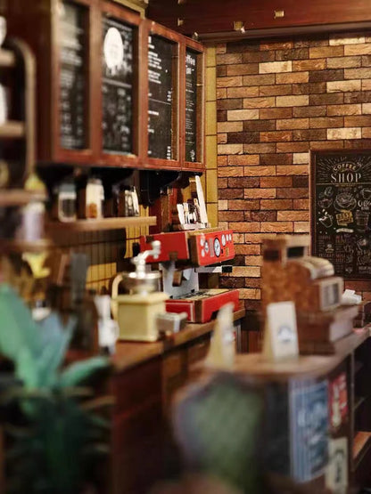 Corner Coffee Shop – Classic Café Miniature Room Kit