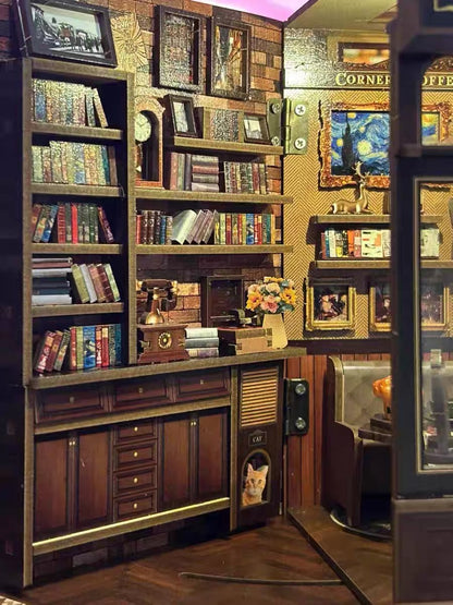 Corner Coffee Shop – Classic Café Miniature Room Kit