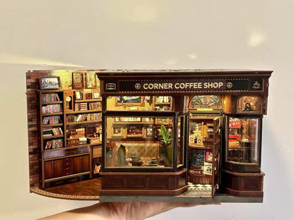 Corner Coffee Shop – Classic Café Miniature Room Kit